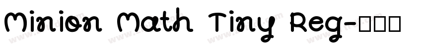 Minion Math Tiny Reg字体转换